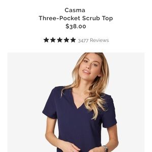 Small figs navy scrub top